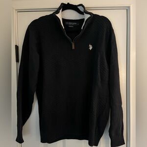 U.S. Polo Assn. Men's Navy Pullover Quarter Zip Sweater